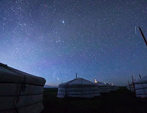 ゲル宿泊体験と満天の星